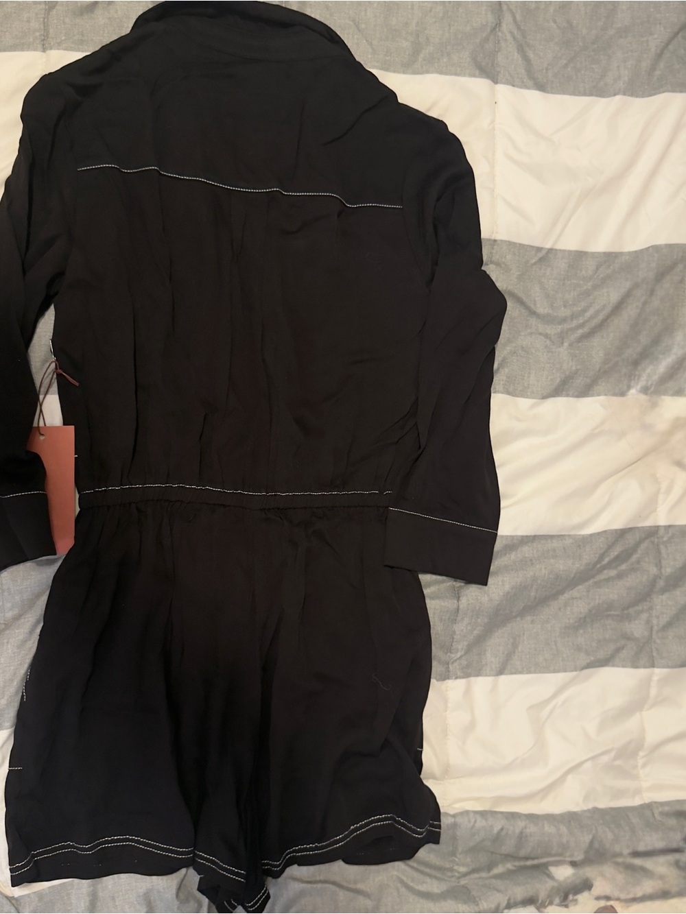 Forever 21 Black Romper with White Contrast Stitching - Picture 2 of 3
